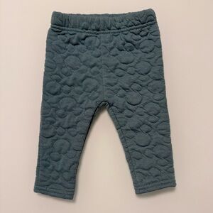 💥4/$20💥 Disney Soft Teal Baby pants with quilted Mickey Mouse Pattern